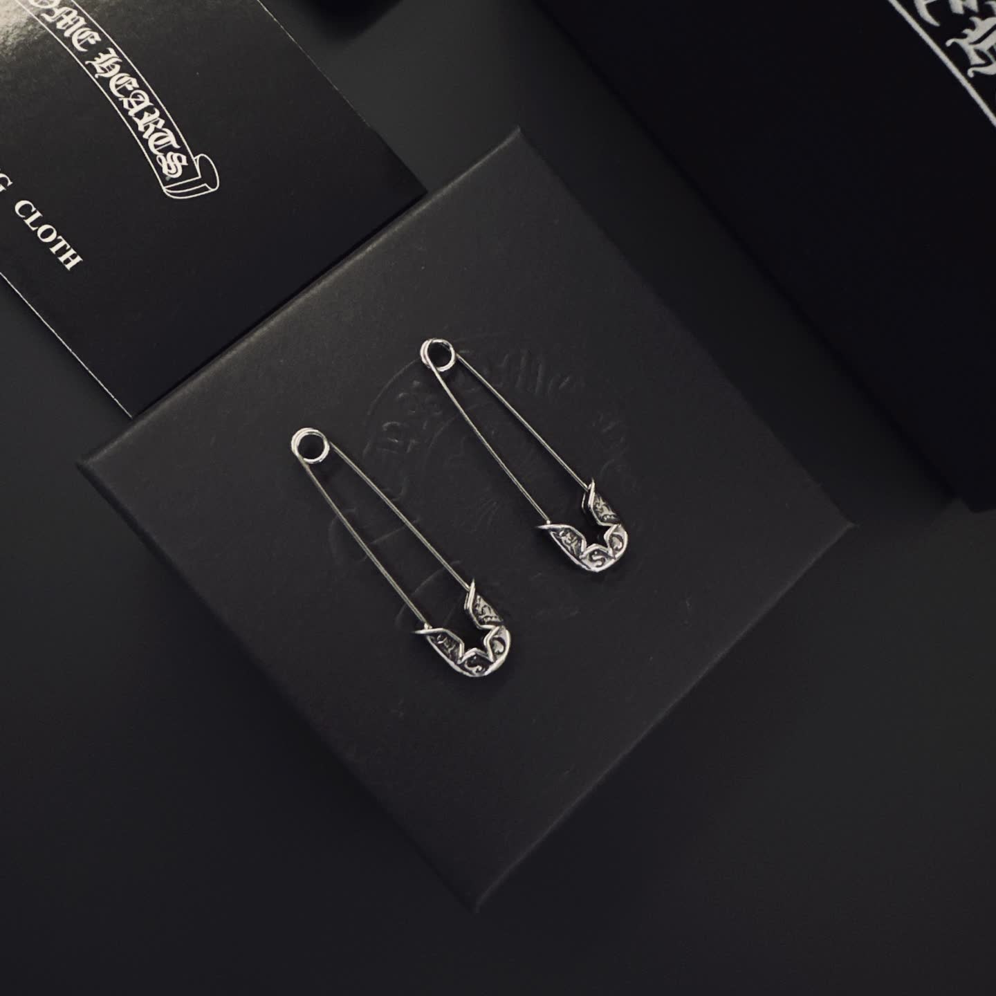 Chrome Hearts Silver Safety Pins